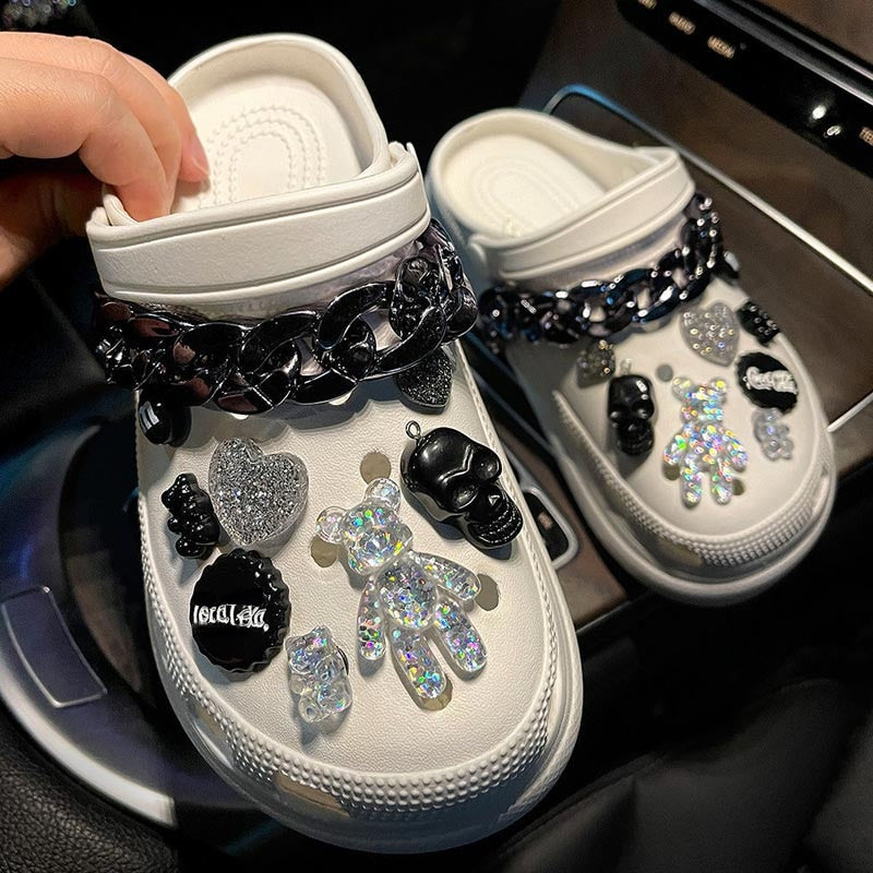 Rhinestone slippers. Non-Adult. Unisex.