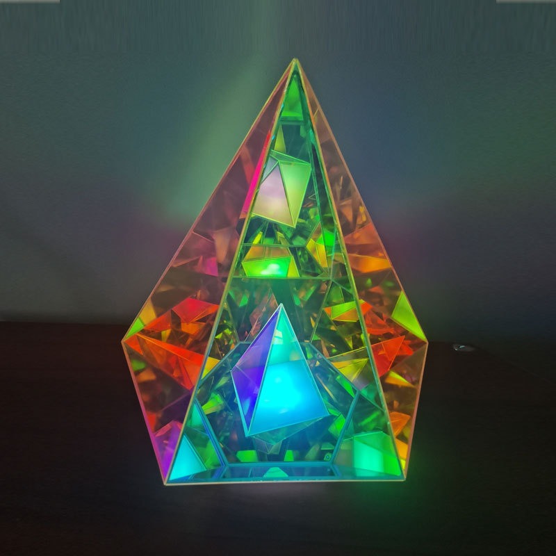 *New Christmas Decor Alert* - Colorful table lamp LED pyramid