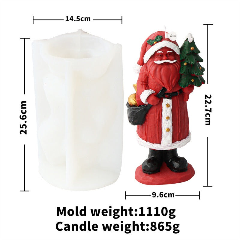 Cartoon Santa Claus candle mold Christmas aromatherapy decorative ornaments mousse cake mold