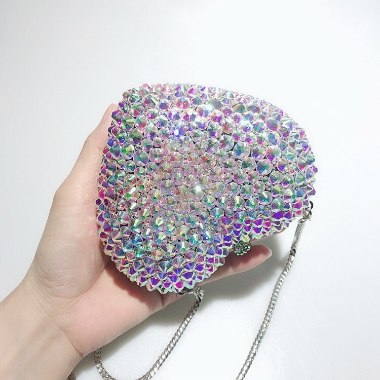 Diamond Evening Bags - Heart Shape Crystal Purse