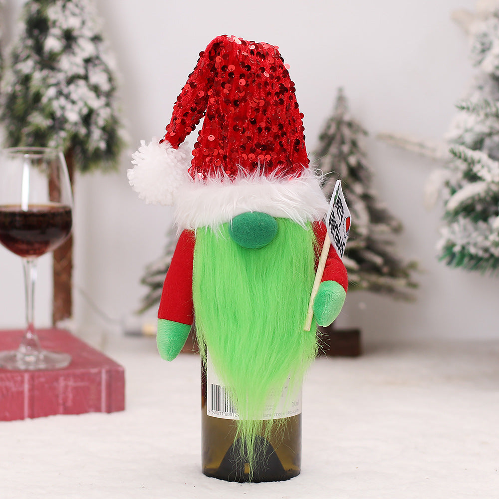 Christmas Decorations Grinch Wine Bottle Holder
