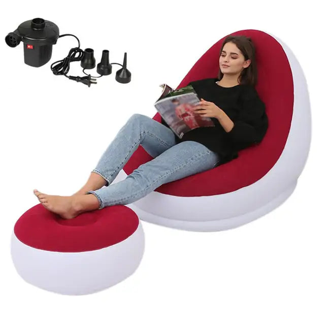 *New Christmas Gift Alert* Inflatable Mattress Chair & Stool