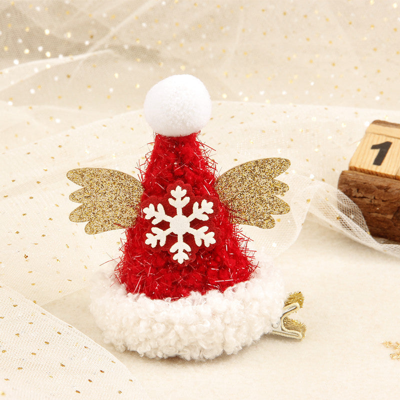 *Christmas Hair Accessory* - Bright Velvet Christmas Hair Clips. Cute Christmas Decorative Hair Accessories