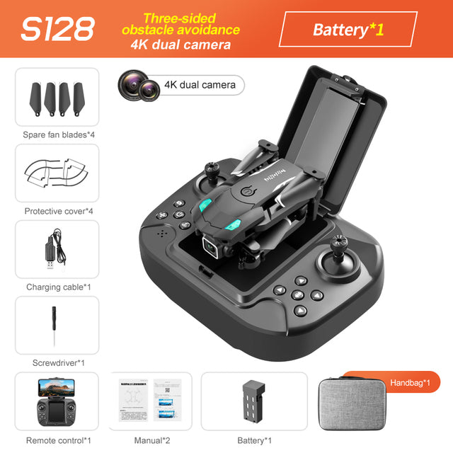 *New Christmas Gift Alert* S128 Three-Sided Obstacle Avoidance Drone 4K Dual Camera HD