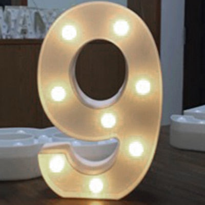 Luminous LED Letter Night Light. Christmas Home Decoration.