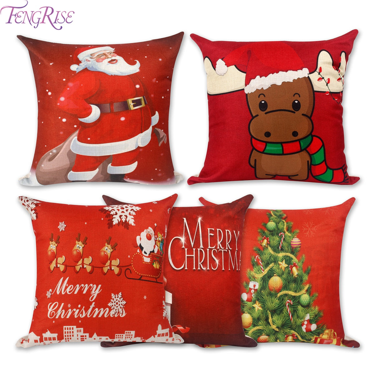 Merry Christmas Decoration For Home Santa Claus Reindeer Pillow Case Christmas 2019 Xmas Navidad Happy New Year 2020