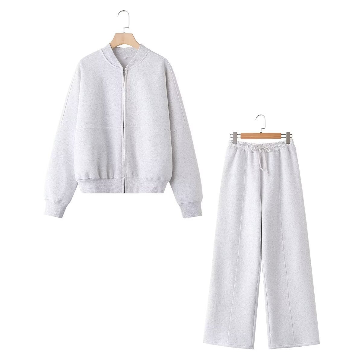 House of Hutson Standard - Basic 2 piece set. For Fall & Winter wear. Unisex. Zipper pilot jacket and hoodie set.