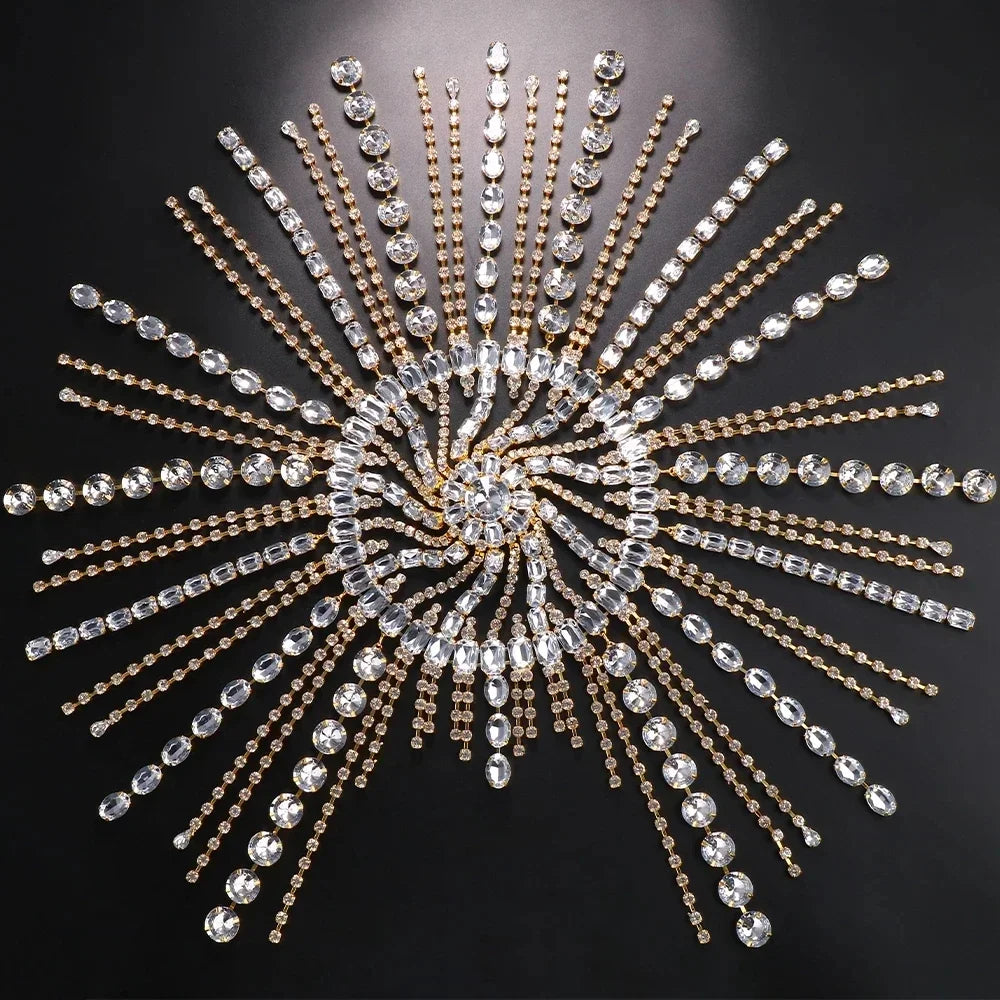 *Christmas Hair Accessory* - New Boho Long Tassel Hair Chain with Rhinestone for holiday party or costume