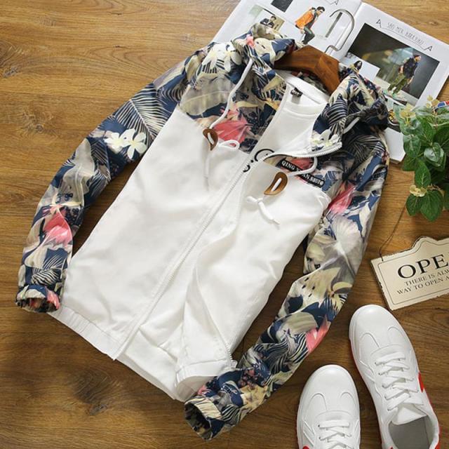 Floral Bomber Jacket Coat