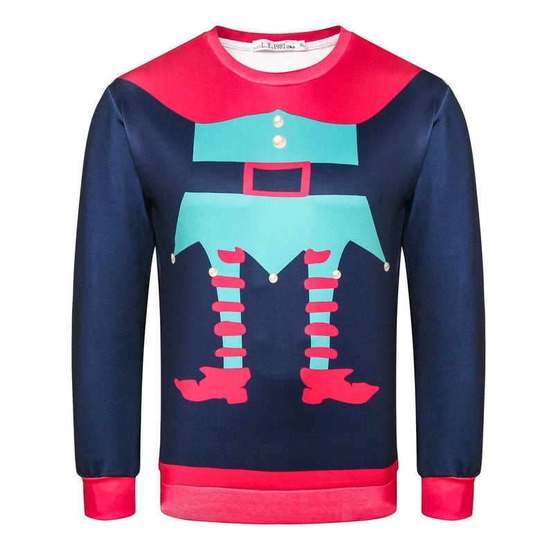 Ugly Sweater Party 3D Jumper Snowman Deer NEW Santa Claus Xmas Patterned Sweater Ugly Christmas Sweaters Tops For Men Women Pullovers Blusas