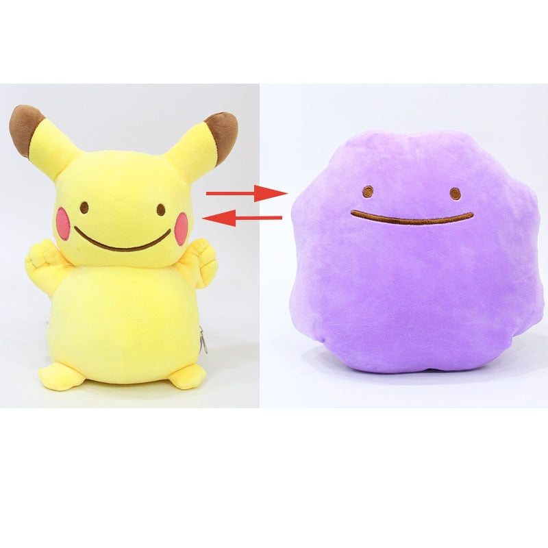 20cm Anime Pocket Animasl Ditto Pillow Cushion Transfer Pikachu Snorlax Squirtle Bulbasaur Stuffed Plush Dolls Toy Gift SA1947