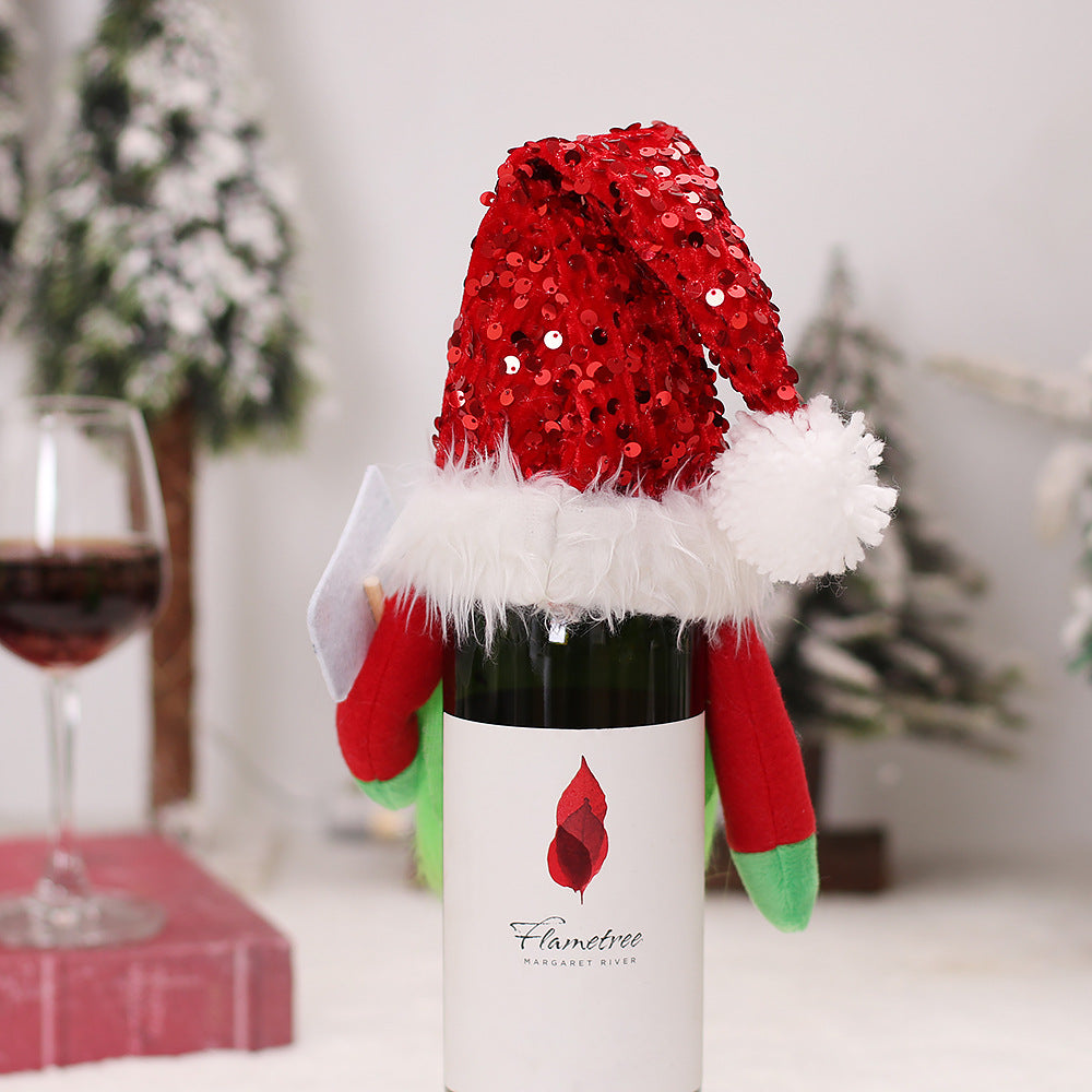 Christmas Decorations Grinch Wine Bottle Holder