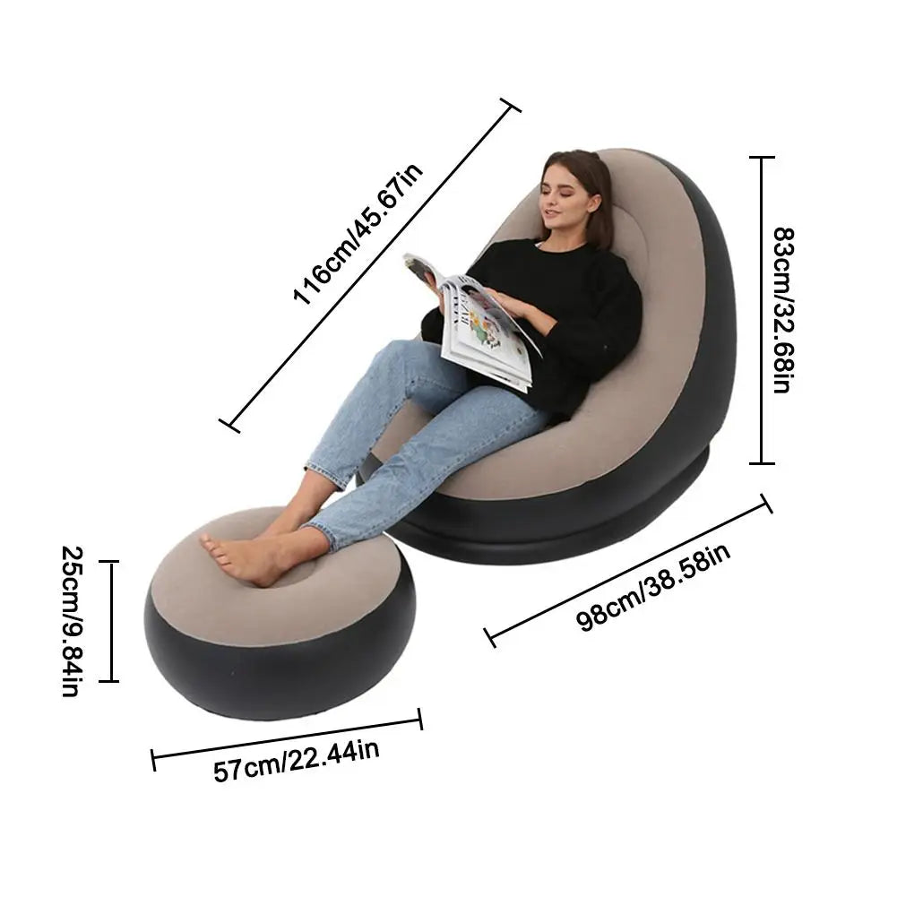*New Christmas Gift Alert* Inflatable Mattress Chair & Stool