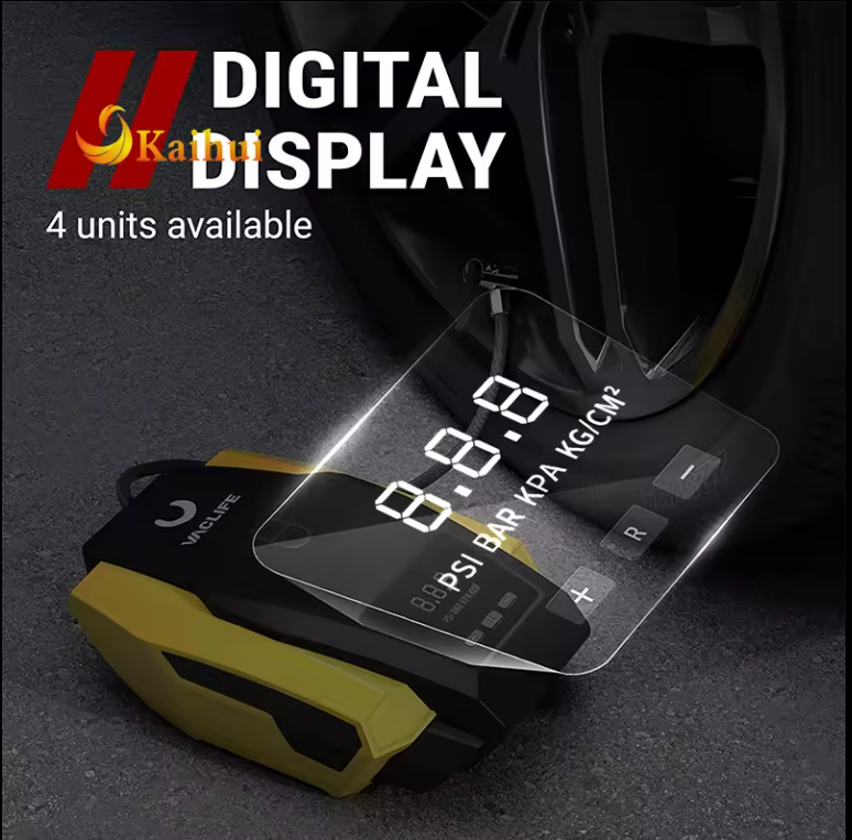 Tire Inflator Portable Air Compressor Pump for Car Tires (up to 50 PSI) 12V DC Tire Pump for Bikes (up to 150 PSI) LED Light