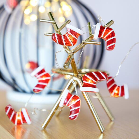 Snowman Christmas Tree LED Garland String Lights Snowflakes String Fairy Lights Hanging Ornaments