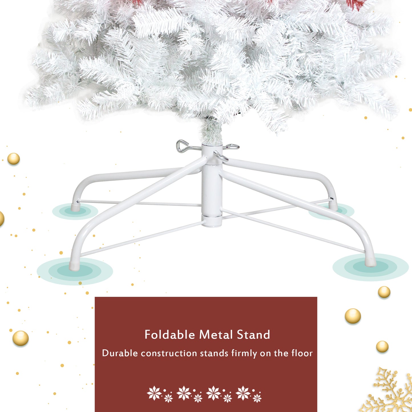 *New Christmas Tree Alert* 6FT hinge fir, artificial. Curved top Christmas tree, bendable, 1250 lush branch hints, 300 LED Christmas lights
