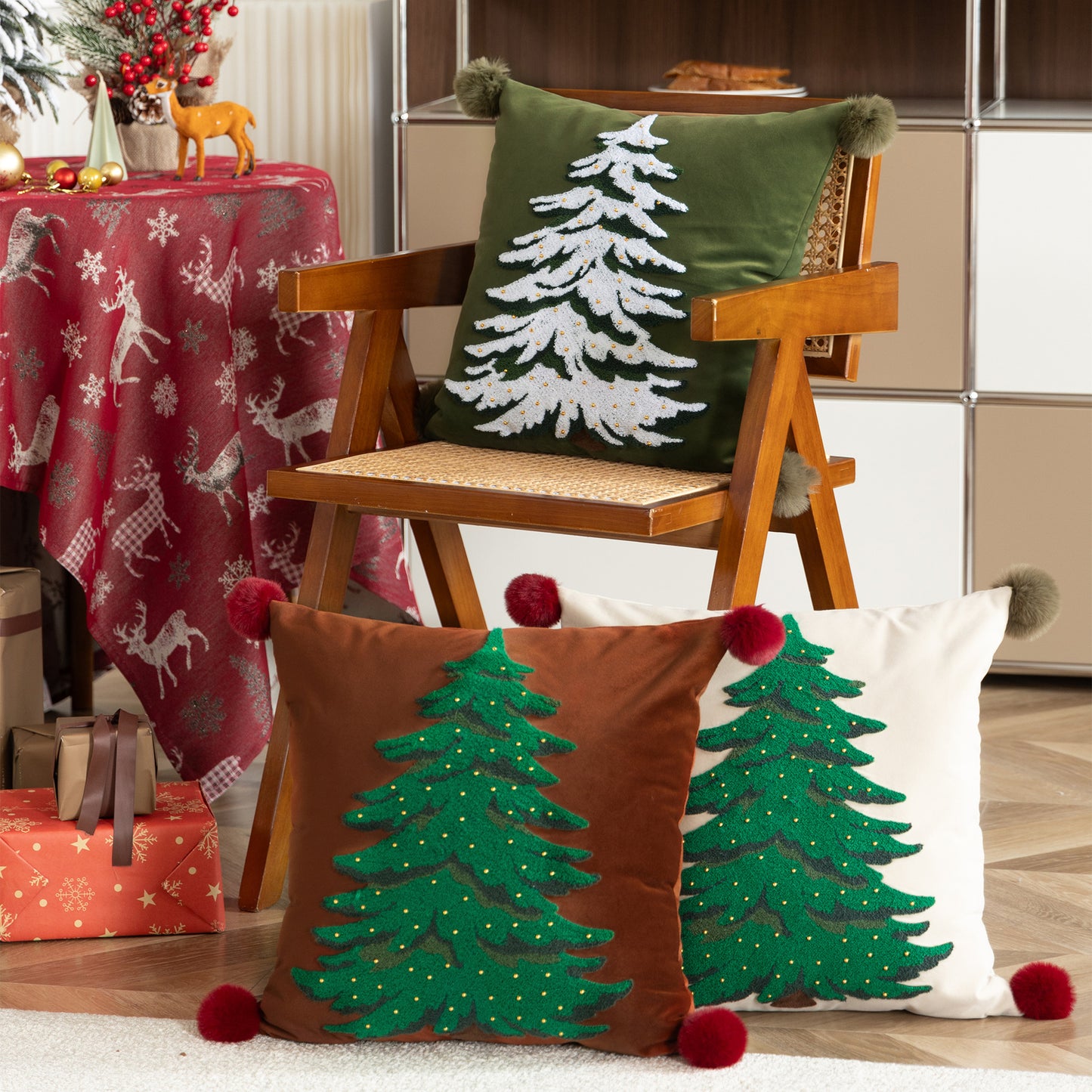 *NEW CHRISTMAS DECOR* Christmas Pillow Embroidered Sofa Cushion