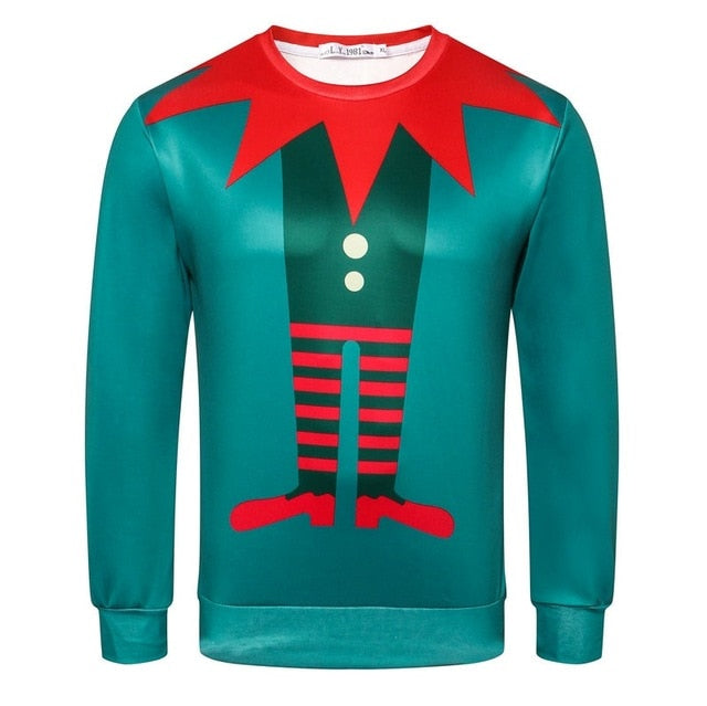 Ugly Sweater Party 3D Jumper Snowman Deer NEW Santa Claus Xmas Patterned Sweater Ugly Christmas Sweaters Tops For Men Women Pullovers Blusas
