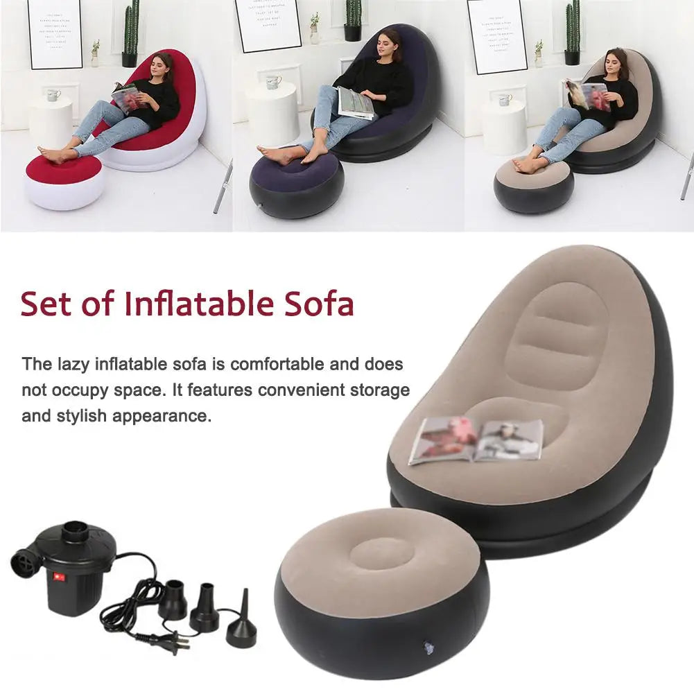 *New Christmas Gift Alert* Inflatable Mattress Chair & Stool