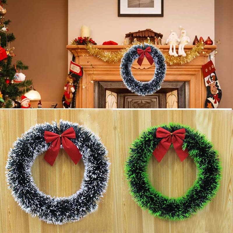 *New Christmas Decor Alert* - Christmas Wreath Bow Pine Needle Decoration Garland For New Year
