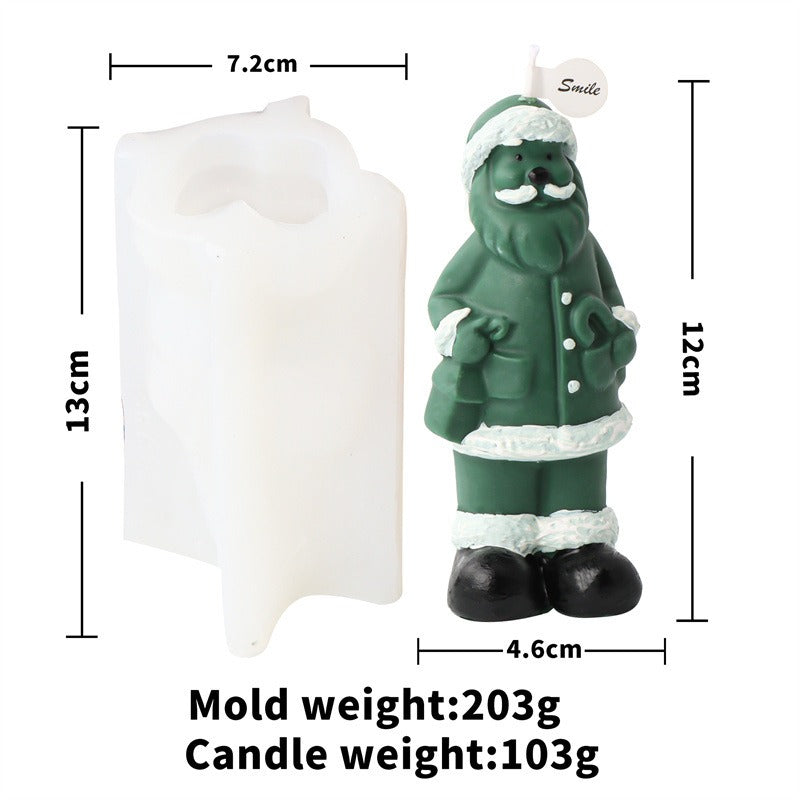 Cartoon Santa Claus candle mold Christmas aromatherapy decorative ornaments mousse cake mold