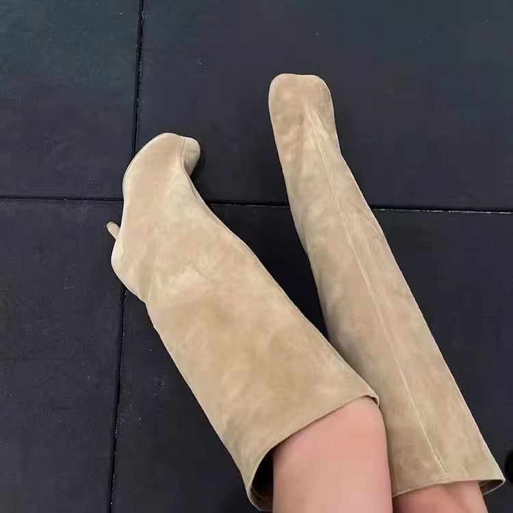 Fashion high heels Western cowboy boots boots for women