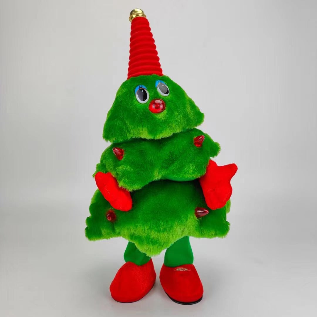 *New Christmas Decor Alert* - Electric Plush Dancing Christmas Tree Glowing Singing plush toy for holiday party decoration
