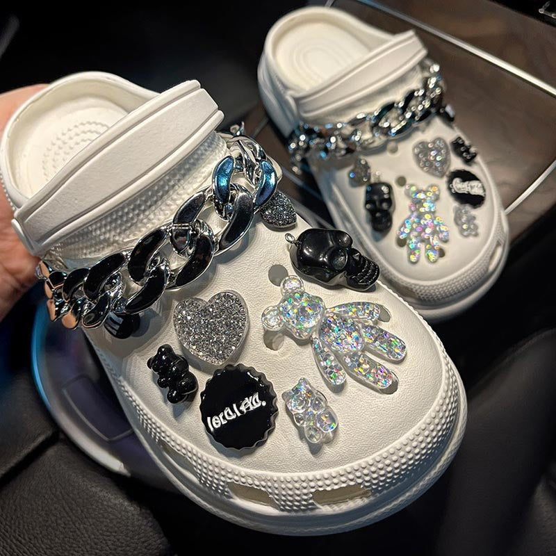 Rhinestone slippers. Non-Adult. Unisex.