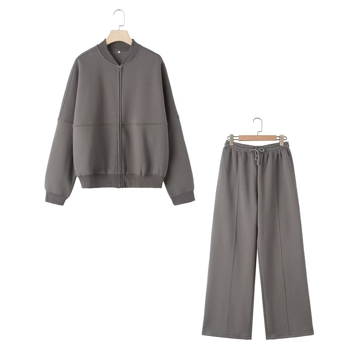 House of Hutson Standard - Basic 2 piece set. For Fall & Winter wear. Unisex. Zipper pilot jacket and hoodie set.