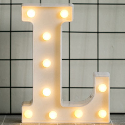 Luminous LED Letter Night Light. Christmas Home Decoration.