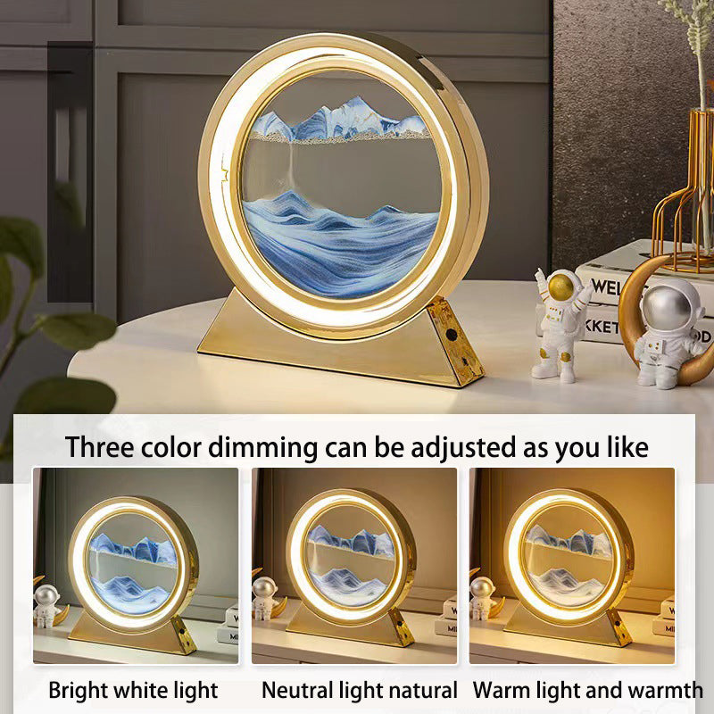 *New Christmas Gift Alert* - Creative Flow Sand Table Lamp Hourglass Ornament and Night Light