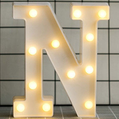Luminous LED Letter Night Light. Christmas Home Decoration.