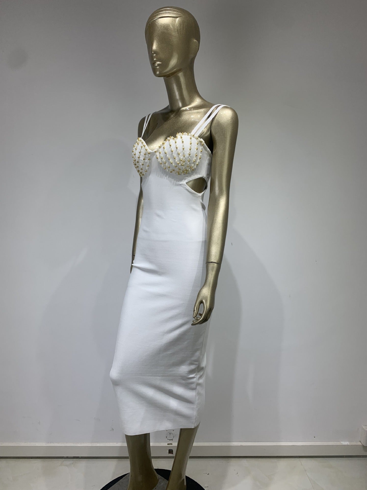 Bandage dress chain halter skirt party party dress