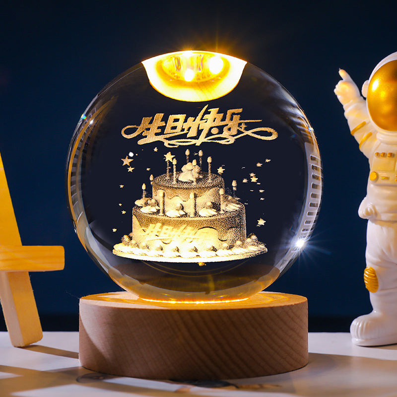 *New Christmas Decor Alert* - Starry Sky 3D Crystal Ball. White Crystal Ball Ornament.