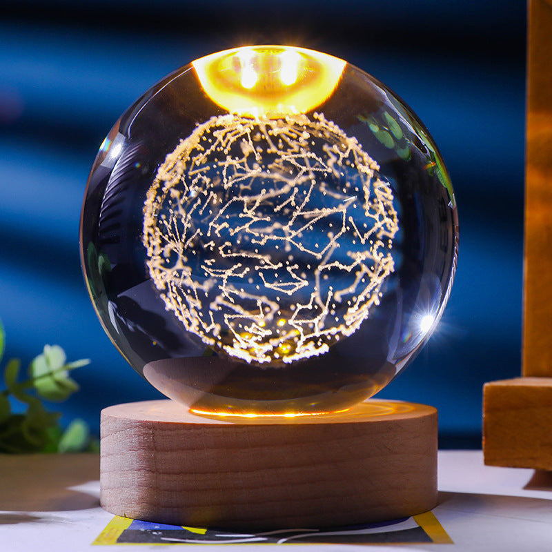 *New Christmas Decor Alert* - Starry Sky 3D Crystal Ball. White Crystal Ball Ornament.