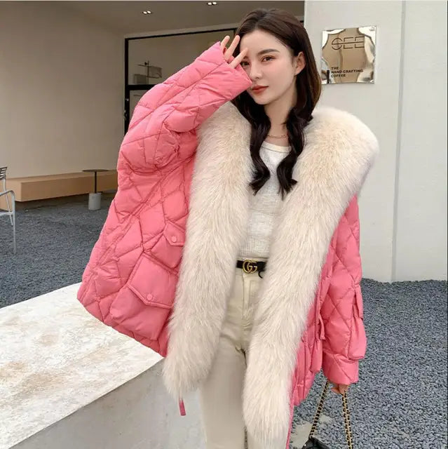 2025 Gender Fluid One Size Winter Duck Down Jacket with Bat Sleeve.