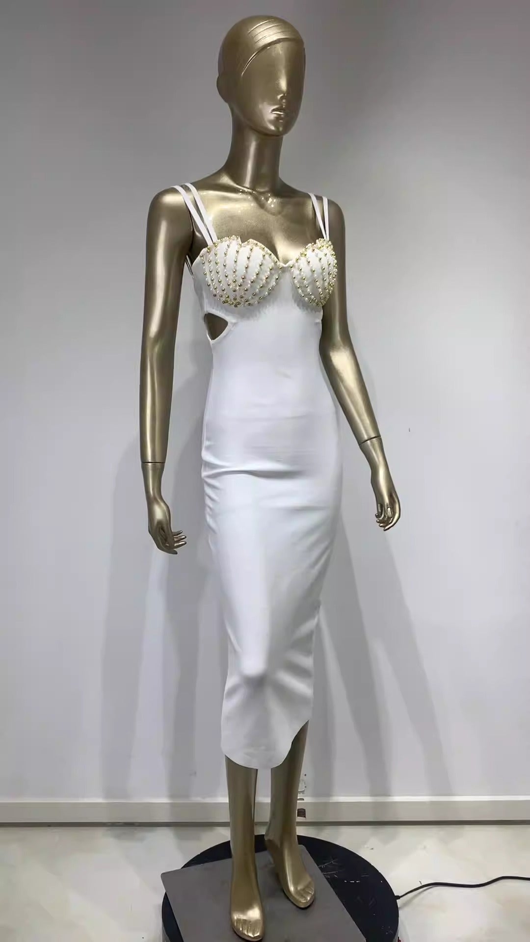 Bandage dress chain halter skirt party party dress