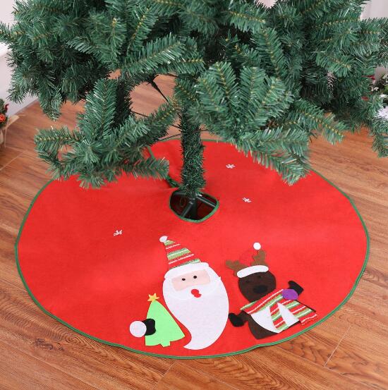 45-100cm Red Christmas Tree decoration Carpet Party Ornaments Christmas Decoration for Home Non-woven Xmas Decorations
