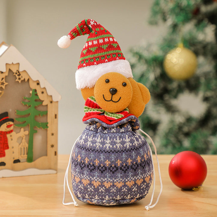 Christmas Gift Bags Apple Bags Christmas Gift Bags Pull Flannel Candy Bag Decorative Supplies
