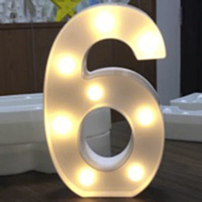 Luminous LED Letter Night Light. Christmas Home Decoration.