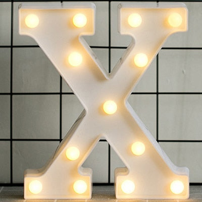 Luminous LED Letter Night Light. Christmas Home Decoration.