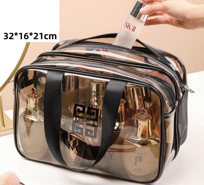House of Hutson Cosmetics- New Dry And Wet Separation Transparent Waterproof Cosmetic Bag