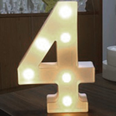 Luminous LED Letter Night Light. Christmas Home Decoration.