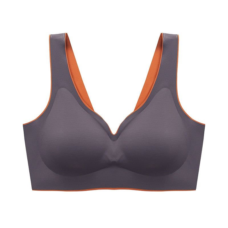 Latex Underwear Women Thin No Steel Ring Ultra-Light Gather Sports Vest or Sleep Bra