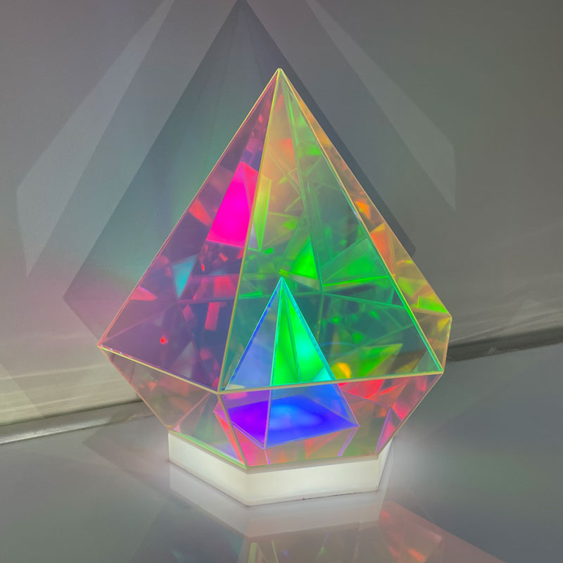 *New Christmas Decor Alert* - Colorful table lamp LED pyramid
