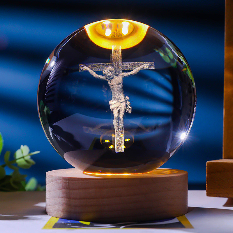 *New Christmas Decor Alert* - Starry Sky 3D Crystal Ball. White Crystal Ball Ornament.