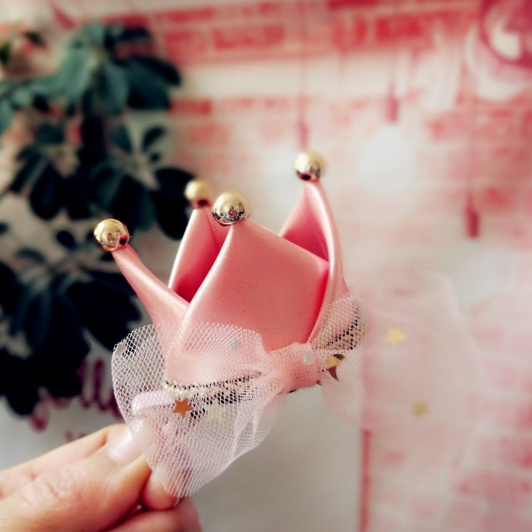 Korea Children's Headwear Wholesale Birthday Party Crown Girls Princess Baby Side Clip Hair Clips