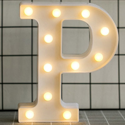 Luminous LED Letter Night Light. Christmas Home Decoration.