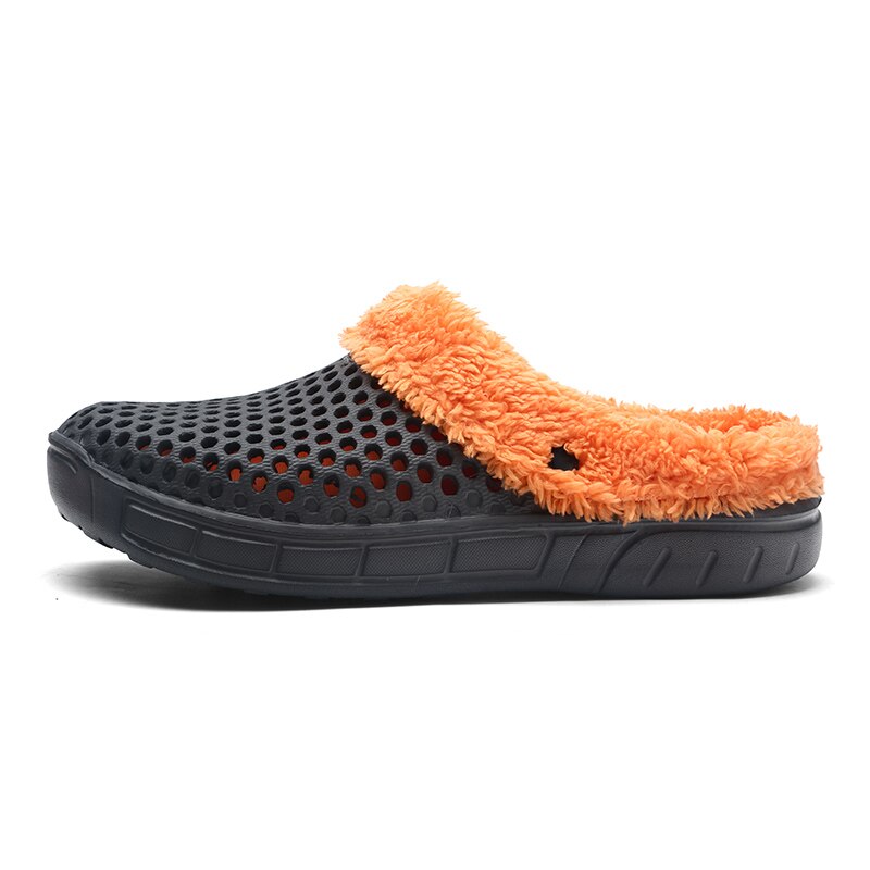 PULOMIES Men and Women Winter Slippers Fur