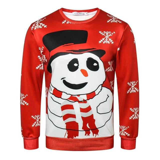 Ugly Sweater Party 3D Jumper Snowman Deer NEW Santa Claus Xmas Patterned Sweater Ugly Christmas Sweaters Tops For Men Women Pullovers Blusas